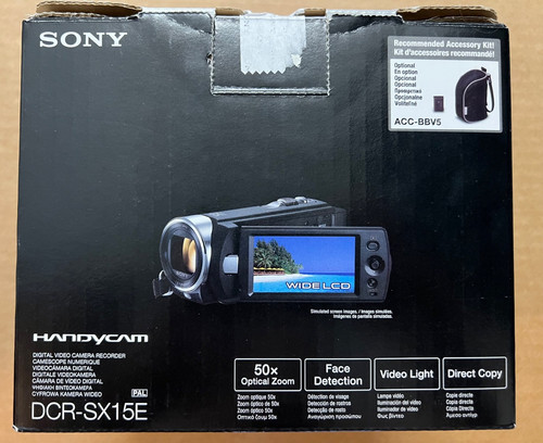 Sony handycam dcr - sony, dcr-sx15e